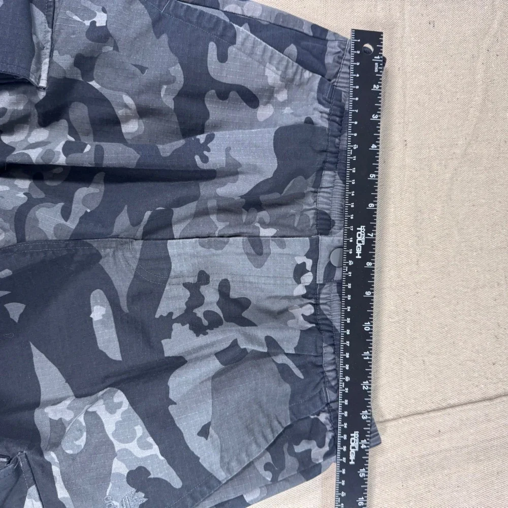 Adidas Cargo Pants Mens Medium Grey Black Camo Good Ripstop IK3535 Trefoil - Picture 10 of 13